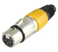 PRO SIGNAL Presa XLR a 5 Poli, Gialla, Montaggio su Cavo
