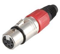 PRO SIGNAL Presa XLR a 5 Poli, Rosso, Montaggio su Cavo