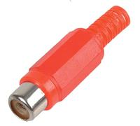 Pro Signal PS11516 - Confezione da 10 prese fono in linea, colore: rosso