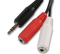 Pro Signal PSG00112 - Cavo jack stereo da 3,5 mm a 2 prese jack mono da 3,5 mm, 2 m, colore: nero