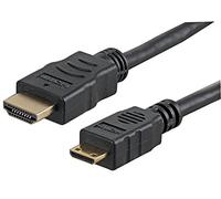 Pro Signal PSG91324 - Cavo HDMI 4K UHD ad alta velocità con Ethernet, maschio a mini C, contatti dorati, 1 m, nero