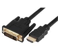 PRO SIGNAL Cavo HDMI a DVI-D, Connettori Dorati, 5m, Nero