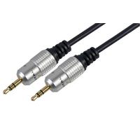 PRO SIGNAL - Spina jack stereo da 3,5 mm per collegare il cavo, 2 m nero