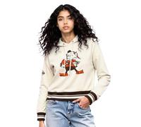 PRO Standard Felpa con Cappuccio da Donna NFL Cleveland Browns Retro Classics Cropped Eggshell/Brown 2XL