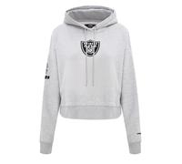 PRO Standard Felpa con Cappuccio da Donna NFL Las Vegas Raiders Classica in ciniglia con Cappuccio Grigio mélange, S