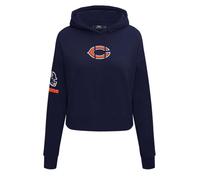PRO Standard Felpa da Donna NFL Chicago Bears Classica in ciniglia con Cappuccio Blu Notte Blu Navy M