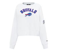 PRO Standard Felpa Girocollo da Donna NFL Buffalo Bills Classica, in ciniglia, Bianca, XL