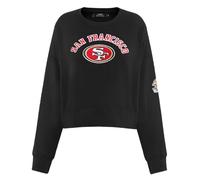 PRO Standard Felpa Girocollo da Donna NFL San Francisco 49Ers in ciniglia, Nera, XL