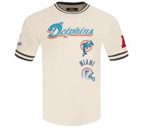 PRO Standard Maglietta a Maniche Corte da Uomo NFL Miami Dolphins Retro Classics Guscio d'uovo/Nero 2XL
