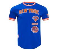 Pro Standard Maglietta da Uomo NBA New York Knicks Retro Classics S/S, Blu Reale/Arancione, L