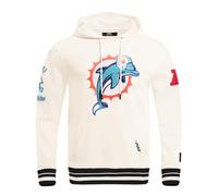 PRO Standard NFL Miami Dolphins Retro Classics Pull Over Felpa con Cappuccio Eggshell/Black 3XL