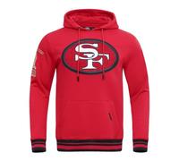 PRO Standard NFL San Francisco 49Ers Retro Classics Pull Over Felpa con Cappuccio da Uomo, Rosso/Nero, 3XL