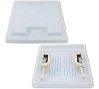 pro-Styling MPK 28 x 28 cm, cupola in vetro smerigliato bianco con maniglie e estensori telescopici in plastica per camper, roulotte e caravan