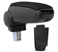 [pro.tec] Bracciolo centrale Bracciolo compatibile, Poggiabraccio imbottito, Console sollevabile - Poggiabraccio con vano portaoggetti - imbottito - in tessuto - nero