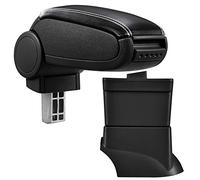 [Pro.tec], Bracciolo centrale, bracciolo con vano portaoggetti, con imbottitura, coperchio in tessuto, nero, grigio