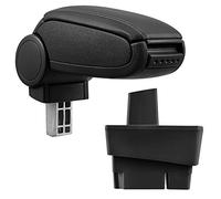 pro.tec Bracciolo Centrale - Poggiabraccio con vano portaoggetti - Imbottito - in Similpelle - Nero