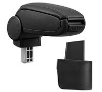 [pro.tec] Bracciolo Centrale - Poggiabraccio con vano portaoggetti - Imbottito - in Similpelle - Nero