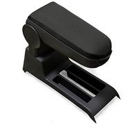 pro.tec Bracciolo Centrale - Poggiabraccio con vano portaoggetti - Imbottito - in Tessuto - Nero