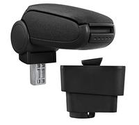 pro.tec Bracciolo Centrale - Poggiabraccio con vano portaoggetti - Imbottito - in Tessuto - Nero