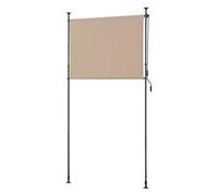 pro.tec Schermo Verticale da Balcone con Pali Telescopici Regolabili in Altezza tra 230-310 cm Tenda Parasole Frangivento Protezione Privacy - Larghezza 120 cm - Color Sabbia