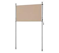 pro.tec Schermo Verticale da Balcone con Pali Telescopici Regolabili in Altezza tra 230-310 cm Tenda Parasole Frangivento Protezione Privacy - Larghezza 200 cm - Color Sabbia