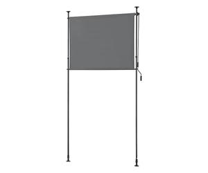 pro.tec Schermo Verticale da Balcone con Pali Telescopici Regolabili in Altezza tra 230-310 cm Tenda Parasole Frangivento Protezione Privacy - Larghezza 150 cm - Grigio Scuro