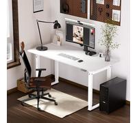 pro.tec Scrivania Regolabile in Altezza tra 72-117 cm con Sollevamento Elettronico Standing Desk Postazione di Lavoro con Piano Tavolo Rettangolare 160 x 75 cm Bianco