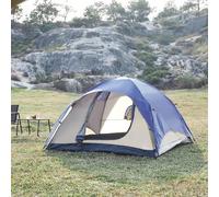 pro.tec Tenda da Campeggio a Forma di Cupola con Tettuccio Rimovibile Tenda per Escursioni e Festival per 2-3 Persone 213 x 213 x 130 cm - Blu
