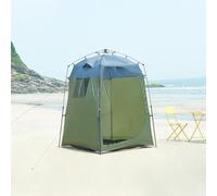 pro.tec Tenda da Doccia Portatile per Campeggio Tenda pop-up da Privacy Spogliatoio Tasche Interne e Porta Asciugamani 150 x 150 x 200 cm Verde/Grigio