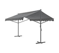 pro.tec Tenda da Sole Autoportante Parasole da Giardino con Inclinazione Regolabile (Lu x La x A) 600 x 300 x 260 cm Tenda Idrorepellente e Telaio in Acciaio - Grigio Scuro