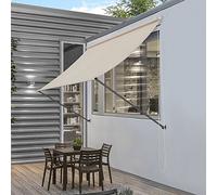 pro.tec Tenda da Sole per Balconi e Finestre Tenda Parasole Avvolgibile Inclinazione Regolabile con Catenella Montaggio a Parete Protezione Solare 150x120 cm Color Sabbia
