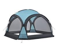 pro.tec Tenda per Eventi (LxPxA) 345 x 345 x 247 cm Gazebo con Illuminazione a LED Struttura Idrorepellente con Zanzariere e 2 Pareti Chiudibili - Azzurro