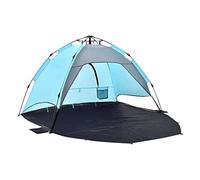 pro.tec Tenda Pop-Up da Spiaggia per 2 Persone Tenda Parasole con Finestra e Borsa di Trasporto Ideale per Mare Picnic Pesca Campeggio - Azzurro