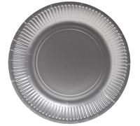 Pro Tovaglia - Rif. 79311i - 10 piatti - diametro 23 cm - cartone - argento