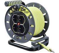 Pro XT Avvolgicavo 25 metri 4 Prese Universali prolivalent Bipasso EU Schuko