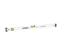 PRO600 Livella a Bolla 80cm con pendenza del 2% - Profilo Ergonomico e Sistema ERS+ (Easy Reading System) Livella bolla e precisa - Tappi di chiusura antiurto - Colore Bianco