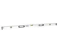 PRO800 Livella a Bolla 150cm fresata su entrambi i lati con Profilo Ergonomico - ERS+ (Easy Reading System) Livella bolla e precisa con tappi di chiusura antiurto - Colore Bianco