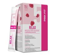 ProAction Pink Fit Relax - Integratore per il rilassamento emotivo al gusto di lampone, 15 stick