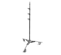 PROAIM 12.2ft Jr. Stativo Luci a Rotelle Triplo Riser con Ruote, 14kg/30lb | Sposta luci pesanti, riflettori e rig gimbal ovunque sul set - rotelle piroettanti bloccabili si ritraggono per uso statico