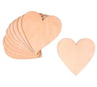 ProArts 10 cuori in legno di betulla per matrimonio, 10 x 10 cm, per regali fai da te, decorazioni in legno per una festa, anniversario
