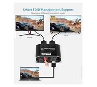 ProAV 4K Splitter 2.0 1x2, supporta e ., la scelta professionale! Compatibile con Blu-ray, DVD PS4, offre un'esperienza visiva straordinaria!(ZY-HS20B)