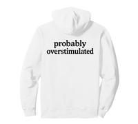 Probabilmente sovrastimolato Minimalist Serif Font Style Felpa con Cappuccio