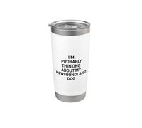 Probabilmente sto pensando al mio amante proprietario di cani di Terranova Bicchiere termico in acciaio inox doppia parete