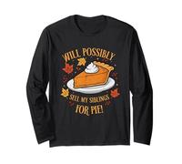 Probabilmente venderò i Miei fratelli per la Torta Divertente Ringraziamento Maglia a Manica