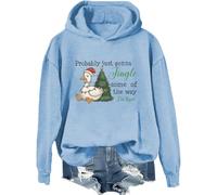 Probably Just Gonna Jingle Some Of The Way I'm Tired Felpa con cappuccio Christmas Jingle Shirt Silly Goose Felpa, blu cielo, XL