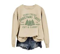 Probably Just Gonna Jingle Some Of The Way I'm Tired Felpa natalizia da donna maglione natalizio oversize a maniche lunghe pullover top maglione festivo accogliente vestito per feste di Natale