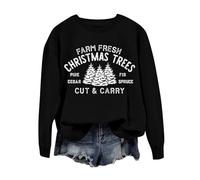 Probably Just Gonna Jingle Some Of The Way I'm Tired Felpa natalizia da donna maglione natalizio oversize a maniche lunghe pullover top maglione festivo accogliente vestito per feste di Natale