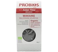 Probios Alghe Wakame biologiche - Alghe di mare verdi-nere essiccate naturalmente - Senza glutine e di qualità premium - Ideali per zuppe, insalate e cucina asiatica - Confezione da 8 x 50 g