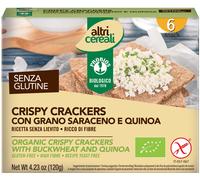 Probios Crispy con Grano Saraceno e Quinoa - 1 Confezione da 6 Snack [120 gr], Senza glutine