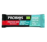Probios Barretta proteica al cioccolato fondente e cocco - Snack proteico vegetale, senza glutine - Croccante con sapore di cocco fresco - 40 g